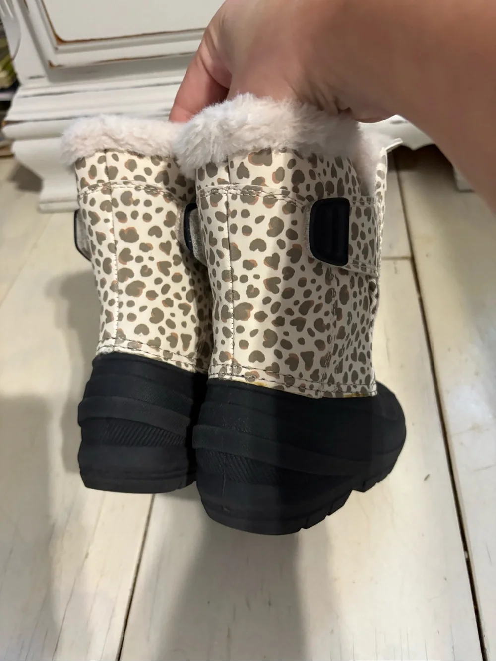Cat & Jack Toddler Girls Faux Fur Frankie Thermalite Winter Snow Boots Size 8